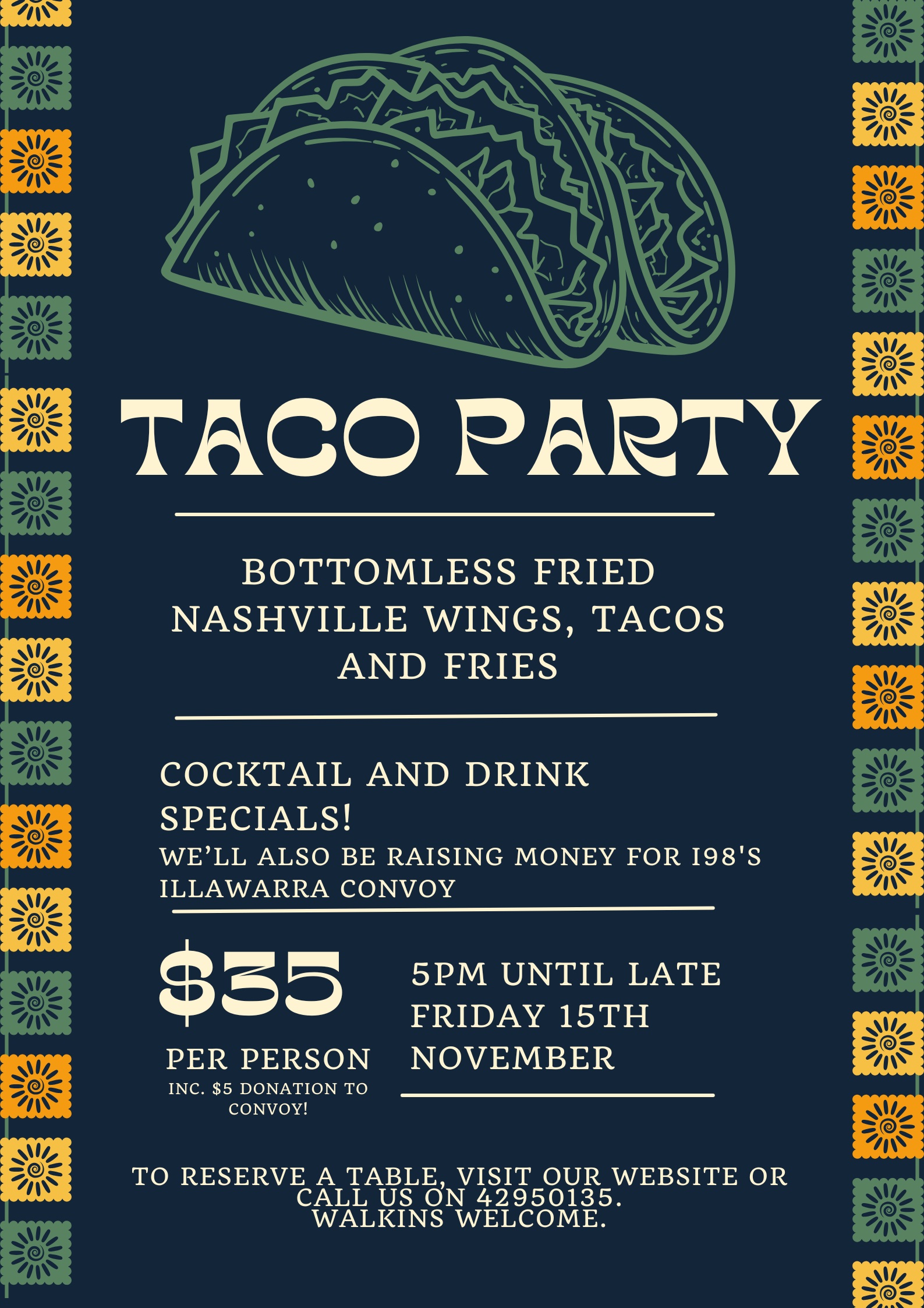 Barrels Taco Party | Friday 15th Nov 2024